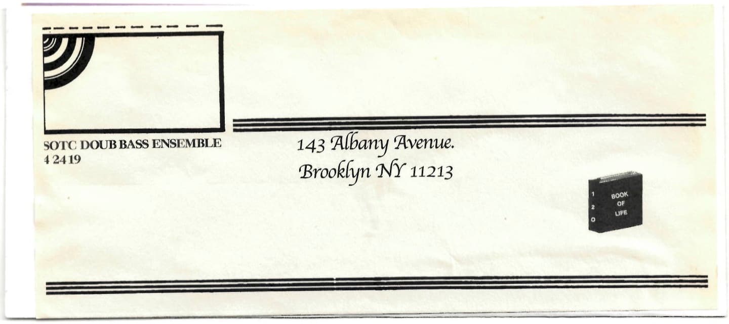 Envelope 1 Front